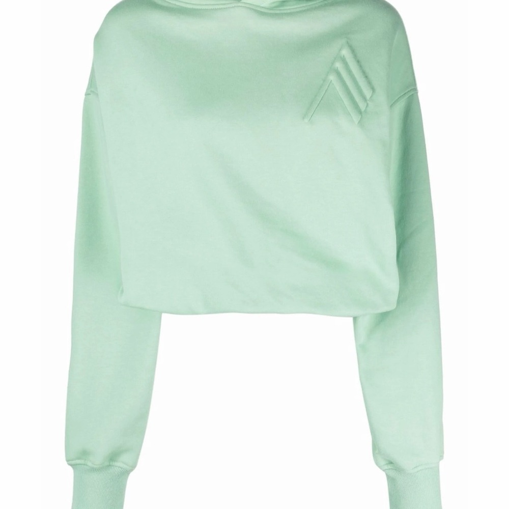 Mint Green Cropped Hoodie